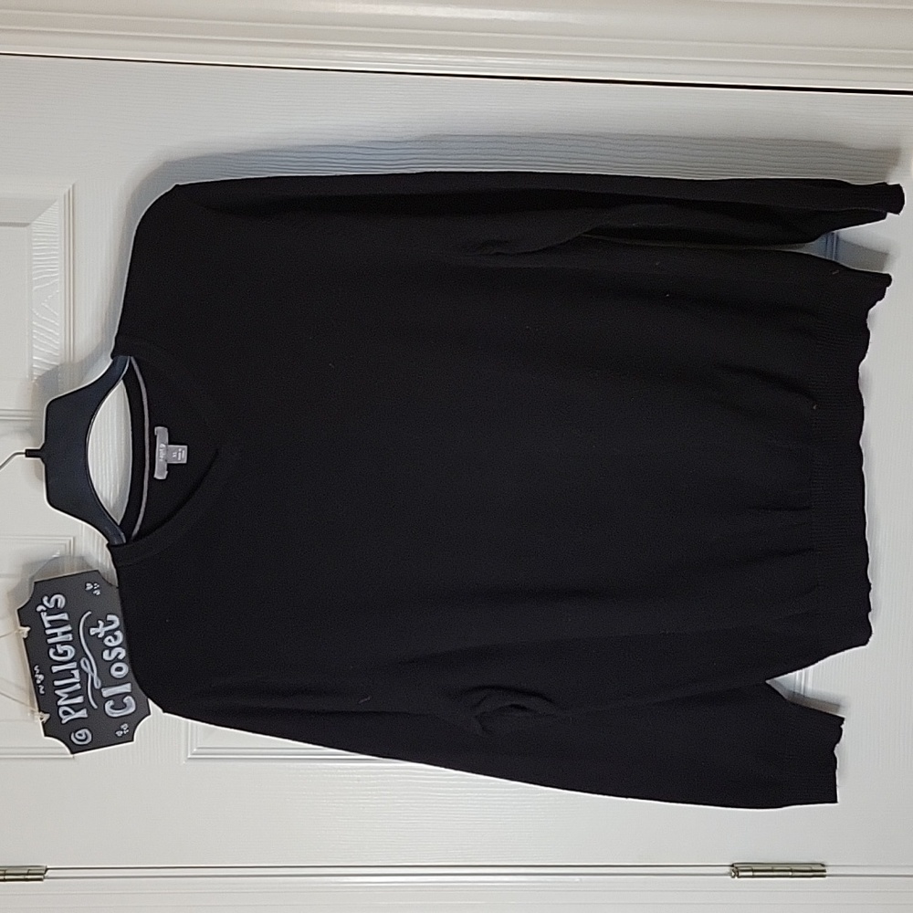 Apt. 9 Sweater Black V-Neck XL